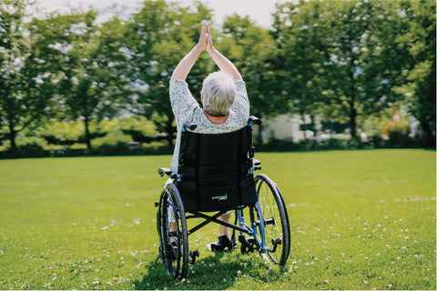 Try Yoga for Wheelchair Users in a STRONGBACK Wheelchair