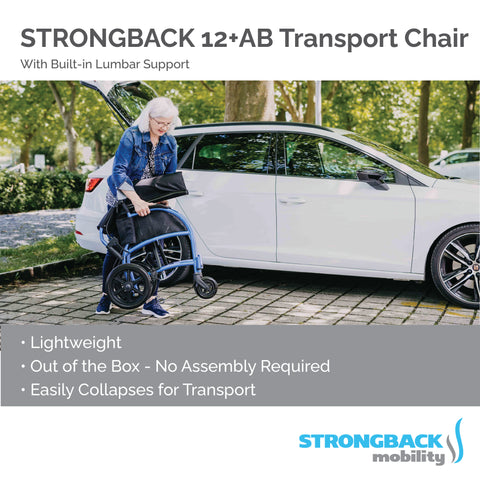 STRONGBACK Excursion : 12+AB Transport Wheelchair