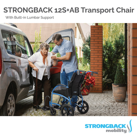 STRONGBACK Excursion Small: 12S+AB Transport Wheelchair