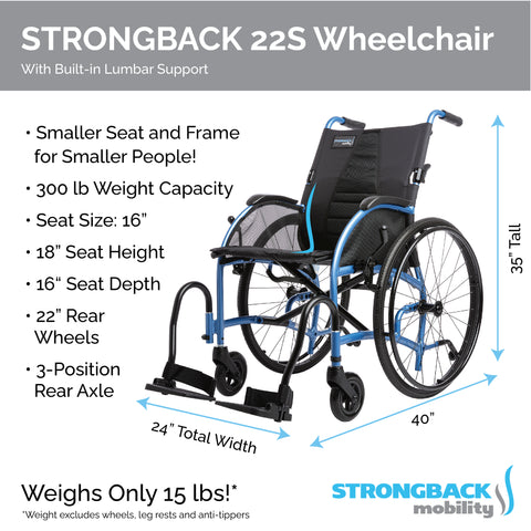 STRONGBACK 22S Wheelchair | Lightweight and Comfortable